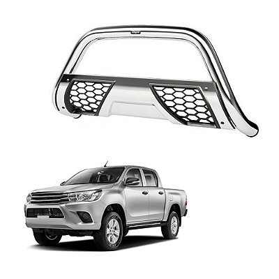 Quebra Mato Hilux 2016 2017 2018 2019 Grade Esportiva Cromo