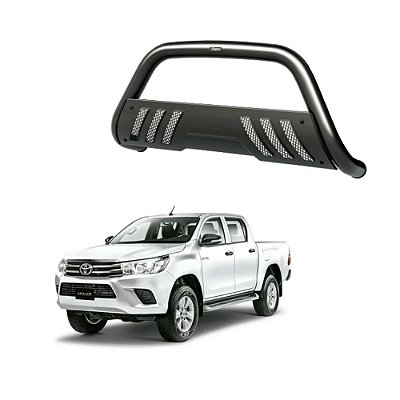 Quebra Mato Hilux 2016 2017 2018 2019 Com Grade Preto