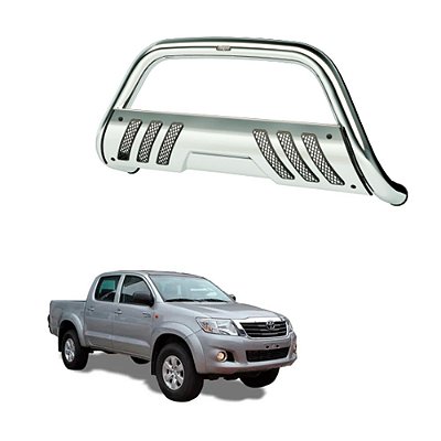 Quebra Mato Hilux 2011 2012 2013 2014 2015 Com Grade Cromo