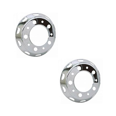 Kit Calota Dianteira Ford Americana Pneu S/ Câmara Aro 22,5