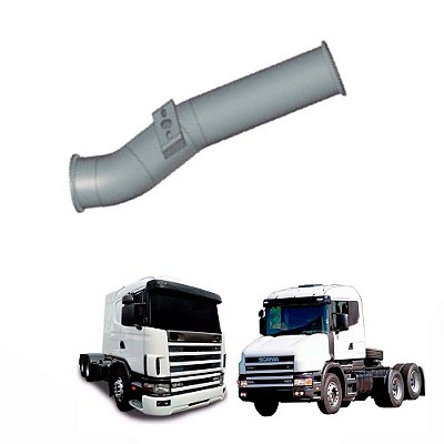 Tubo Intermediário Scania T/R 124 Até 2002 Aço 4,5 Polegadas