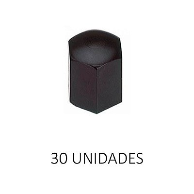 Porca Plástica Para Calota Universal - 30 Unidades