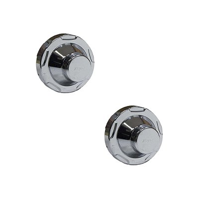 Calota Cubo Scania S4/S5/S6 Traseira Cromada Plástica Par