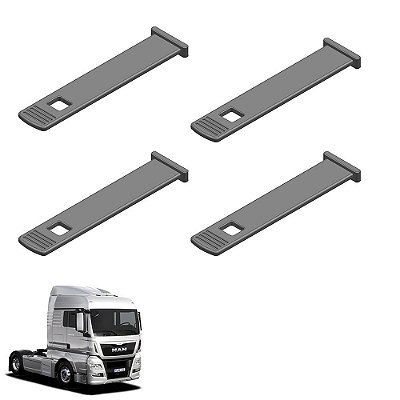 Presilha Paralama Volkswagen Man Tgx Borracha - 4 Unidades
