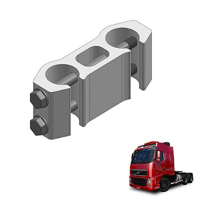 Suporte Abracadeira Tubo Paralama Volvo Fh 2016 Tracao 100mm