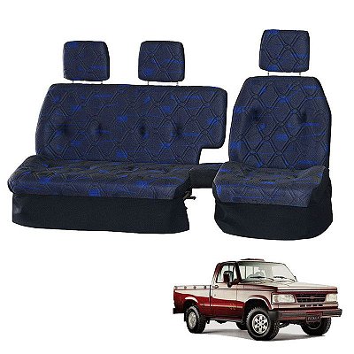 Sofá Cama Banco Completo Chevrolet Azul