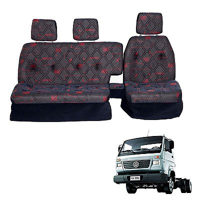 Sofá Cama Banco Completo Euro 5 Cabine Grande Vermelho