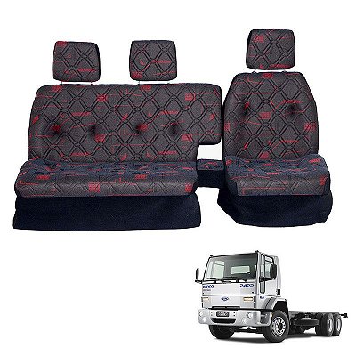 Sofá Cama Banco Completo Ford Cargo 2008 2009 2010 Vermelho