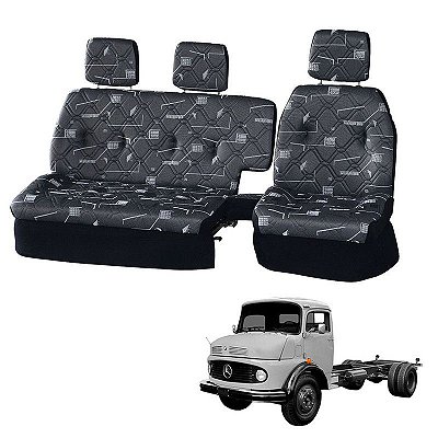 Sofá Cama Banco Completo Mercedes 1113 / 1114 Cinza