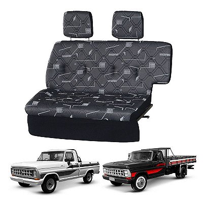 Sofá Cama Caminhonete F1000 / F2000 / F4000 Antiga Cinza