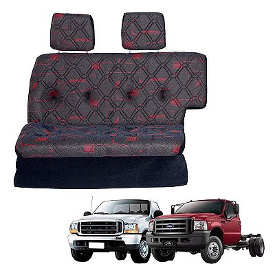 Sofá Cama Caminhonete F-250 /F-350 / F-4000 Moderna Vermelho