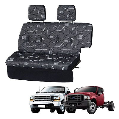 Sofá Cama Caminhonete F-250 / F-350 / F-4000 Moderna Cinza