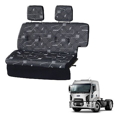 Sofá Cama Caminhão Ford Cargo 2016 2017 2018 2019 2020 Cinza