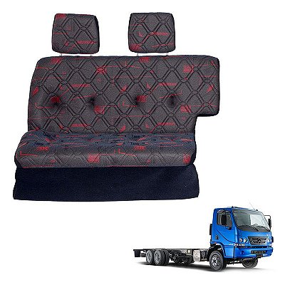 Sofá Cama Caminhão Mercedes Acello Vermelho