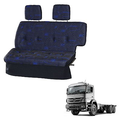 Sofá Cama Caminhão MB Axor 2831 Cabine Simples Azul