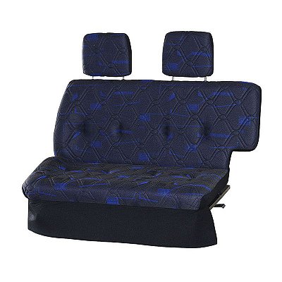 Sofá Cama Caminhão Mercedes 1618 HPN Com Abertura Azul