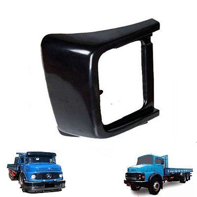 Moldura Farol Mercedes Agl Abs Preto Lado Esquerdo