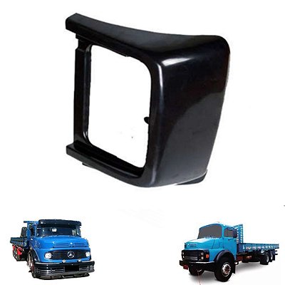 Moldura Farol Mercedes 1113 Abs Preto Lado Direito