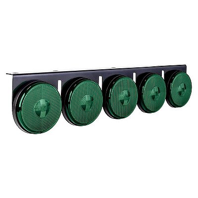 Lanterna 5 Marias Carreta Caminhão Led Verde Bi. 85mm 6un