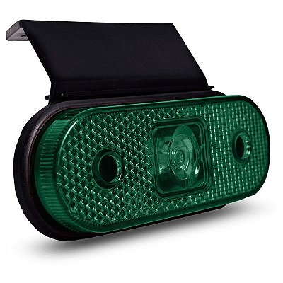 Kit Lanterna Lateral Carreta Facchini Led Bivolt Verde 2un