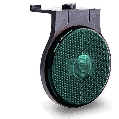 Kit Lanterna Lateral Ø65mm Led Saida Fios E Sup. Verde 2un