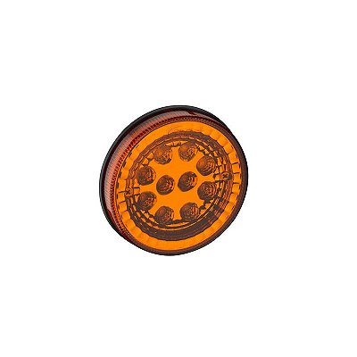 Kit Lanterna Lateral Carreta Led Bivolt Ø125mm Âmbar 2un