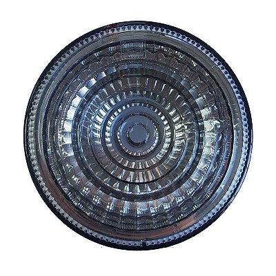 Lanterna Traseira Metalizada Ø125mm Cristal Sem Soquete