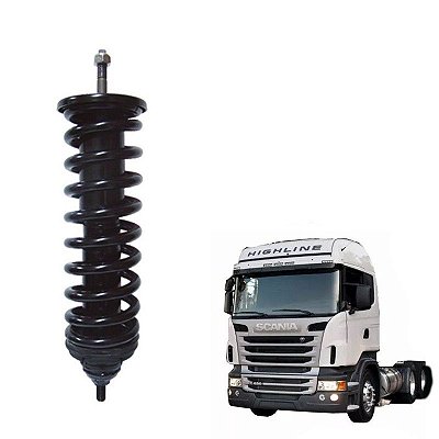 Amortecedor Cabine Scania S5 G R 2006 2007 Dianteiro C Mola
