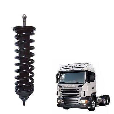Amortecedor Cabine Scania S4 S5 G R 2009 Traseiro Com Mola