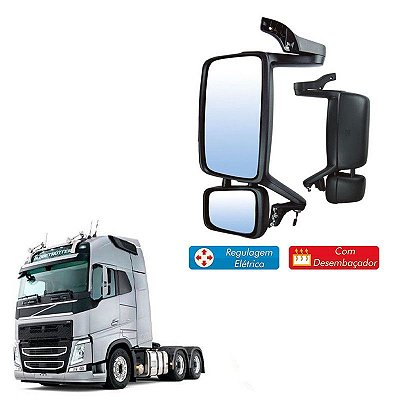 Retrovisor Volvo Fh Fm 2010 2011 Le Desembaçador E Regulagem