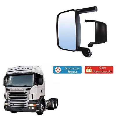 Retrovisor Completo Scania S4 5 Le Desembaçador E Regulagem
