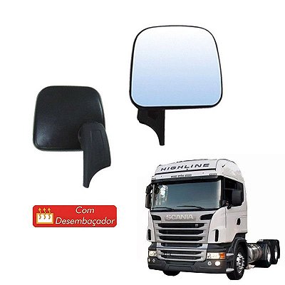 Retrovisor Auxiliar Scania S5 Economico Ld Com Desembaçador