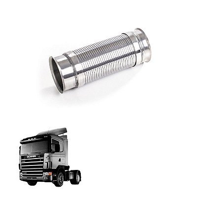 Tubo Flexível Saida Motor Scania P310 Inóx Original 1803510