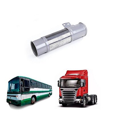 Tubo Flexivel Scania R 420 Original 1734040 Inóx 470mm