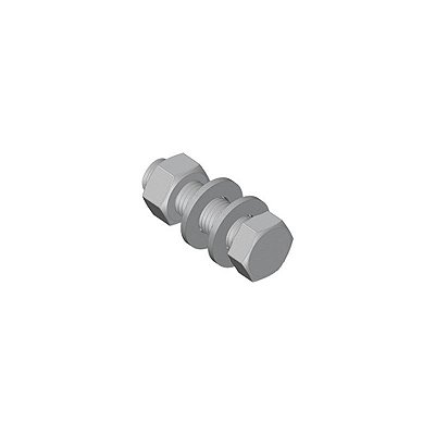 Conjunto Parafuso Abraçadeira Meia Lua M12 X 45mm