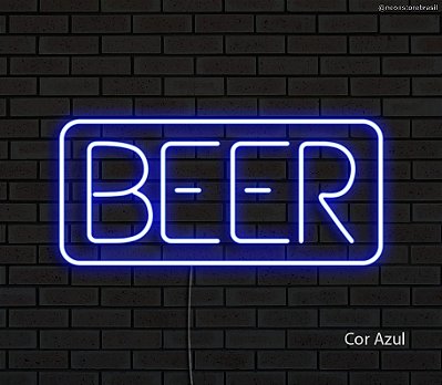 Beer - Quadrado - Luminária em Neon de LED (A=16cm x L=36cm)