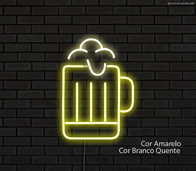 Cerveja - Luminária em Neon de LED (A=21cm x L=14cm)