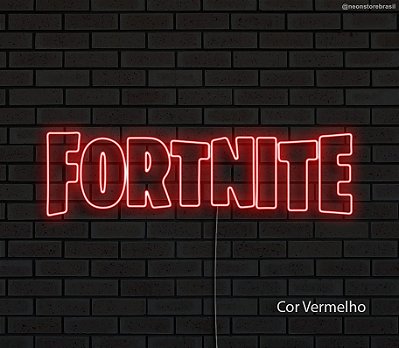 Fortnite - Luminária em Neon de LED (A=15cm x L=58cm)