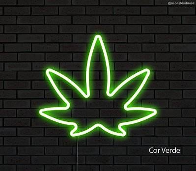 Maconha - Luminária em Neon de LED (A=20cm x L=23cm)