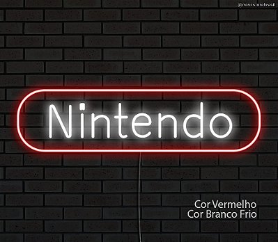 Nintendo - Luminária em Neon de LED (A=14cm x L=55cm)