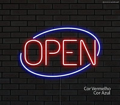Open / Redondo  - Luminária em Neon de LED (A=21cm x L=35cm)