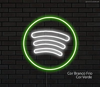 Spotify - Luminária em Neon de LED (A=27cm x L=27cm)