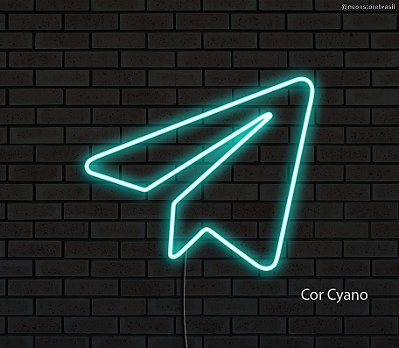 Telegram - Luminária em Neon de LED (A=21cm x L=25cm)
