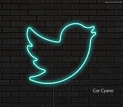 Twitter - Luminária em Neon de LED (A=27cm x L=30cm)