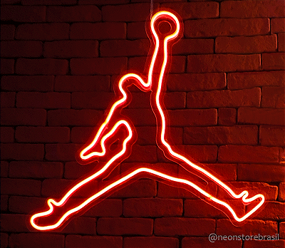 Air Jordan - Luminária em Neon de LED (A=57cm x L=57cm)