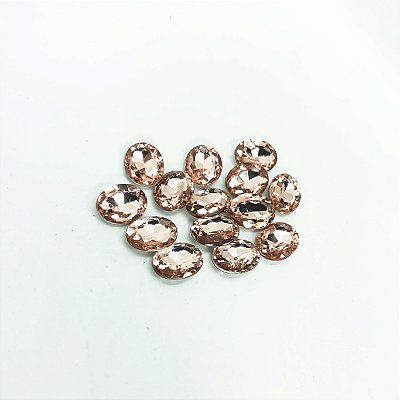 Oval engrampado 10x14 vintage rose c/6