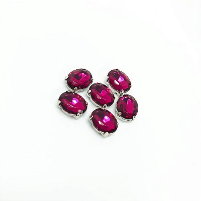 Oval engrampado 8x10 dark fuchsia c/6