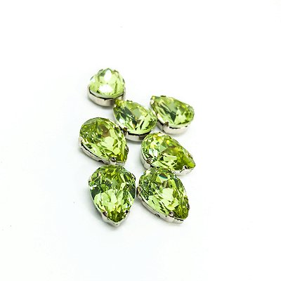 Gota engrampada 10x14 verde claro c/6