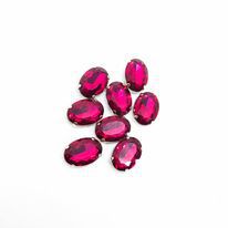 Oval engrampado 10x14 dark fuchsia c/6
