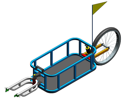 Carretinha Reboque para bicicleta modelo BK - 001.